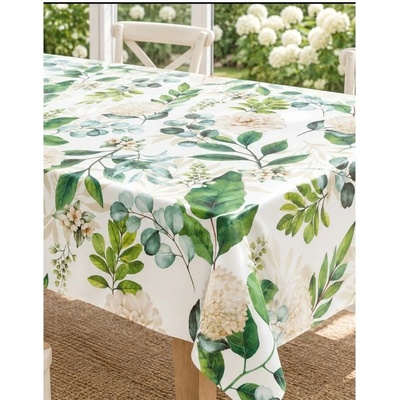 Obrus PVC MIS560, metráž, 20 m x 140 cm, eukalyptové listy s kvetmi, IMPOL TRADE