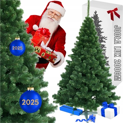 Umelý vianočný stromček jedľa zelená 220 cm so štvorramenným stojanom