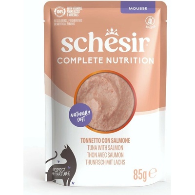 Schesir Cat Compl.Nutrition Tuňák+losos pěna, 85 g