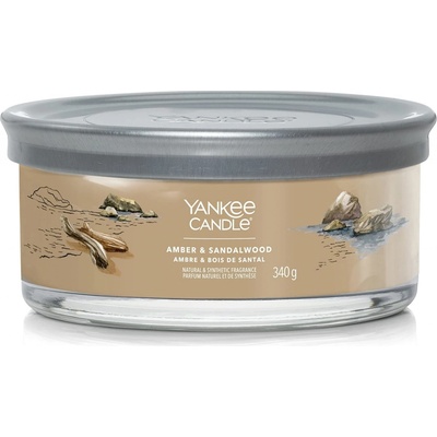 Yankee Candle Signature tumbler Amber & Sandalwood 5 knotů 340 g