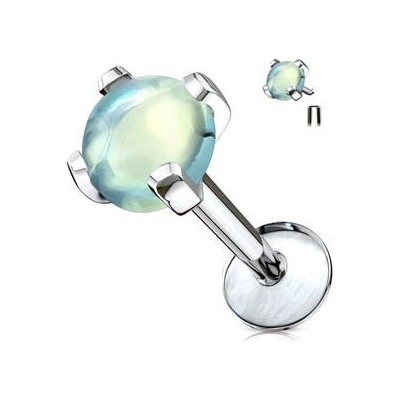 Šperky4U labreta piercing do brady jadeit LB0002-JD
