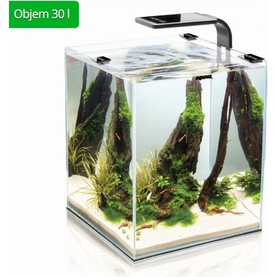 Aquael Shrimp Smart akvarijný set čierny 29 x 29 x 35 cm 30 l