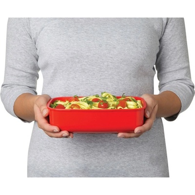 Sistema Box na ohrev jedla Microwave rectangular 1,25 l červená