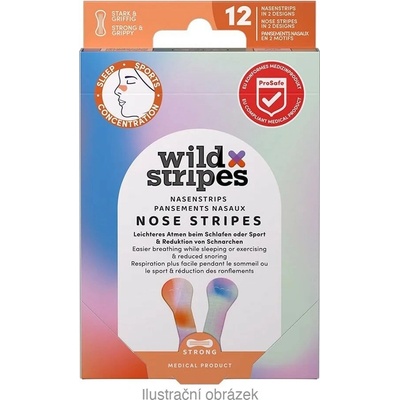 Wild Stripes Náplasti na nos pro lepší kvalitu spánku Sunrise 12 ks