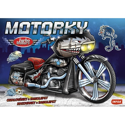 Turbo motory Motorky omalovánky a samolepky