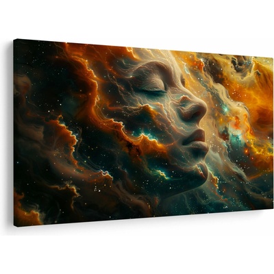 Obraz - Tvár vo vesmíre, jednodielne 90x60 cm