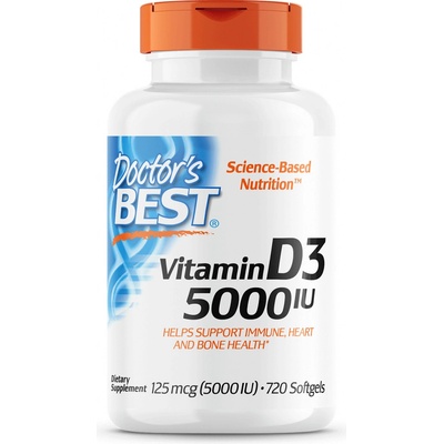 Doctor's Best Vitamin D3 5000 IU 720 softgel kapsúl