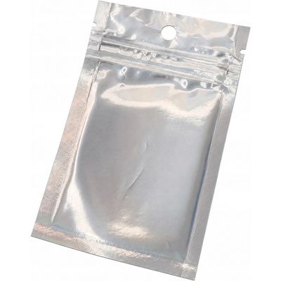 Polypropylénové vrecká so zipsom (Zip-Lock) 6x10 cm strieborné, sada 100 kusov