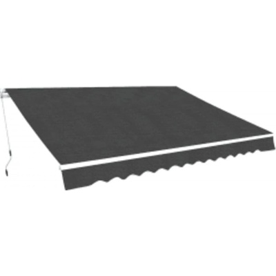 Greatstore Skládací markýza na ruční ovládání 600 cm antracitová