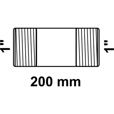 Kirchhoff dvojitá vsuvka 33,3 mm (vnější závit 1 ) x 200 mm pozinkovaná
