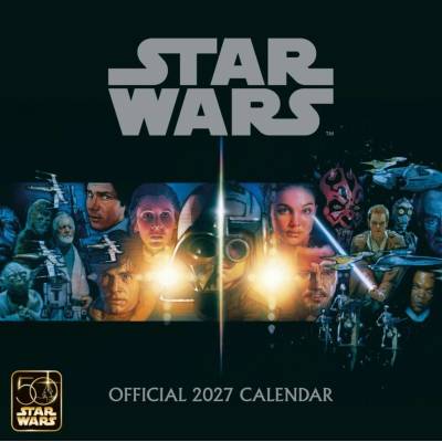 CurePink Oficiální nástěnný mini Star Wars|Hvězdné války s plakátem 17,8 x 17,8|35,6 cm [35627P] 2027