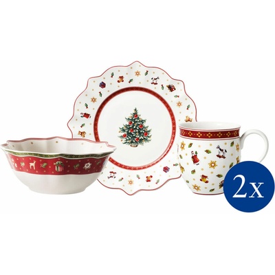 Villeroy & Boch Vianočný raňajkový set pre 2 Toy's Delight 6 ks