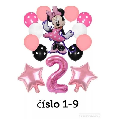 G4Y Narozeninové balónky Minnie Mouse růžové číslo 2