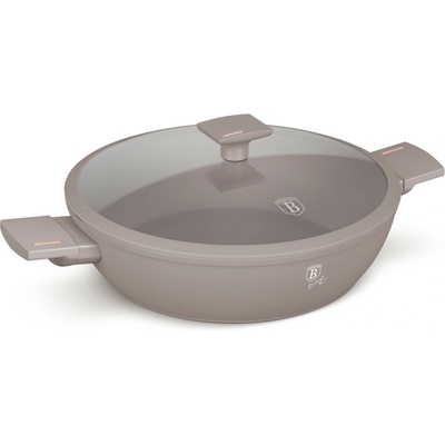 Pro-Tech shop Mělký kastrol se skleněnou poklicí a titanovým povrchem Taupe 30cm 55462