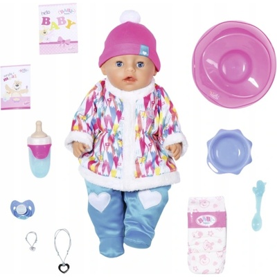 Zapf Creation BABY born s kouzelným dudlíkem holčička v zimním oblečení 43 cm