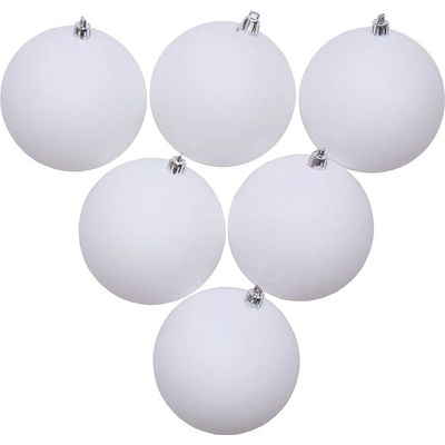 DECOLED Plastové guľa priem. 10 cm biela 6× matná