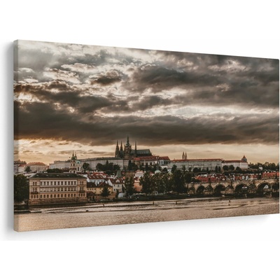 Obraz - zamračená Praha, jednodílný 120x80 cm