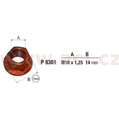 ACI Měděná samojistící matice M10x1,25, klíč 14mm FENNO (10ks)