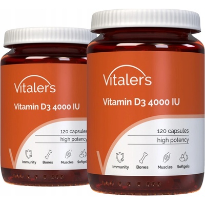 Vitaler's Vitamín D3 4000 IU 120 mäkkých gélov