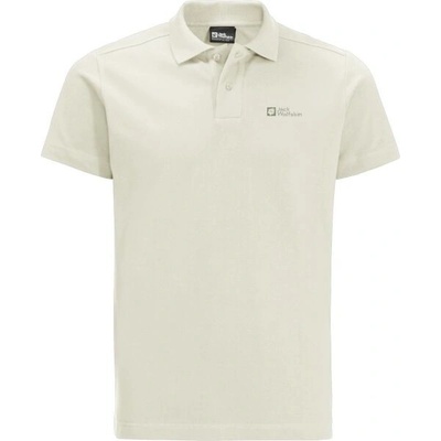 Jack Wolfskin ESSENTIAL polo pánské triko bílá