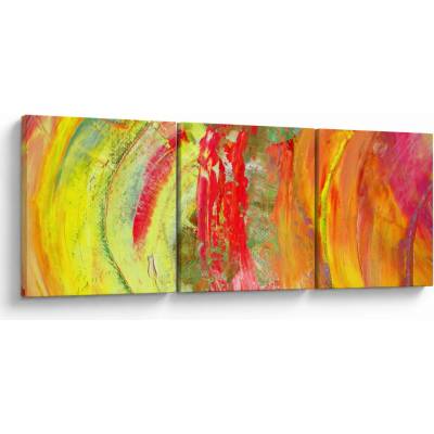 Obraz abstrakcie - maľba, trojdielne 90x30 cm