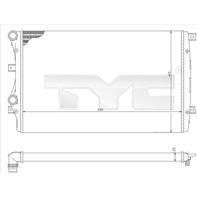 Chladič, chlazení motoru TYC 737-0017-R