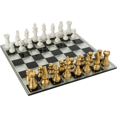 Luxusní šachová sada Chess Bronze & White – 60*15*60 cm - J-Line by Jolipa