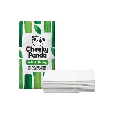 The Cheeky Panda vreckové bambusové vreckovky biele 3-vrstvové 8 ks