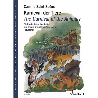 Camille Saint-Saëns The Carnival of the Animals Karneval zvířat noty na snadný klavír – Hledejceny.cz