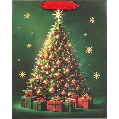 Dárková taška stredne velká - Classic Christmas tree 20x10x25 cm 619496