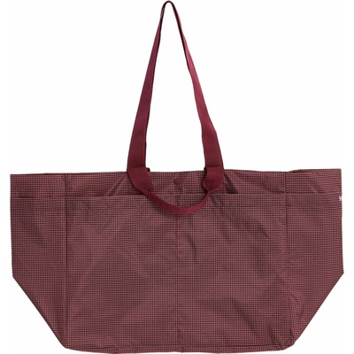 HAY Taška Grid Weekend Bag M Burgundy červená