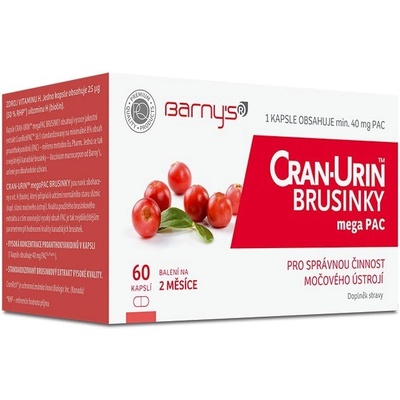 Barny`s Cran Urin brusinky mega Pac 60 kapslí – Hledejceny.cz