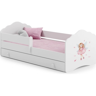 ADRK Furniture Casimo Girl With Wing E457 s matrací, zábranou a zásuvkou