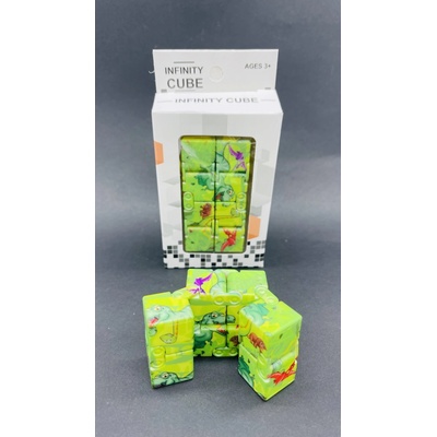 Infinity Cube Nekonečná kostka Zelený T Rex