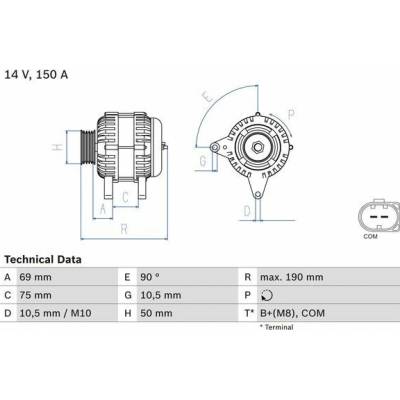 Alternátor BOSCH 0 986 046 220