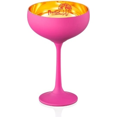 Crystalex Sklenice na šampaňské by Mucha Pink 2 x 180 ml