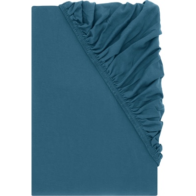 Livarno Žerzejové napínací prostěradlo modré 180-200x200