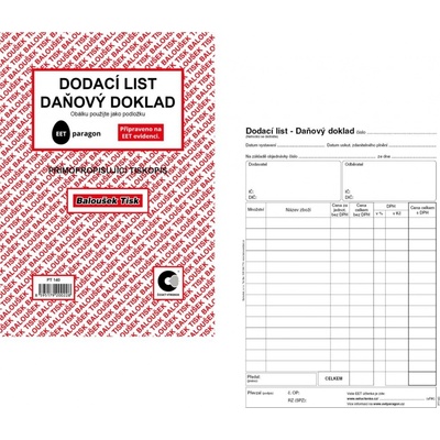 Baloušek Tisk PT140 Dodací list, daňový doklad A5 – Hledejceny.cz