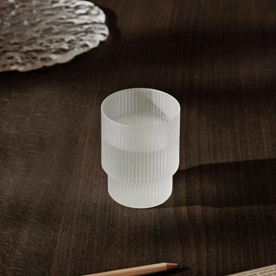 ferm LIVING Pohár RIPPLE biela 4 x 200 ml