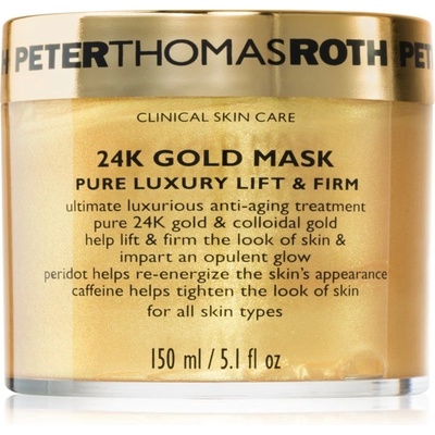 Peter Thomas Roth 24K Gold luxusní zpevňující maska na obličej s liftingovým efektem Ultimate Luxurious Anti-Aging Treatment 150 ml