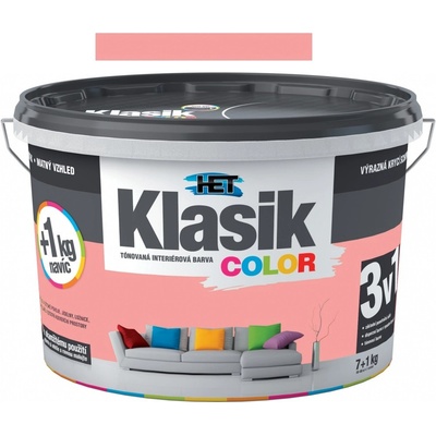 HET Klasik COLOR 7+1 KG, klasik color Lososový KC 828