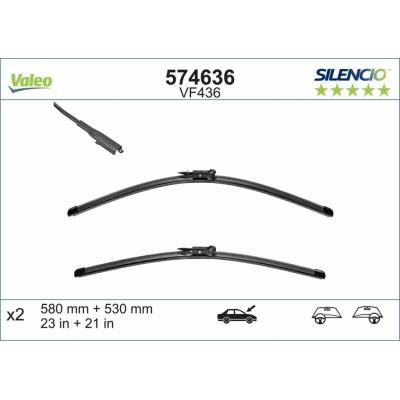 Valeo Silencio Flat Blade set 580+530 mm VA 574636