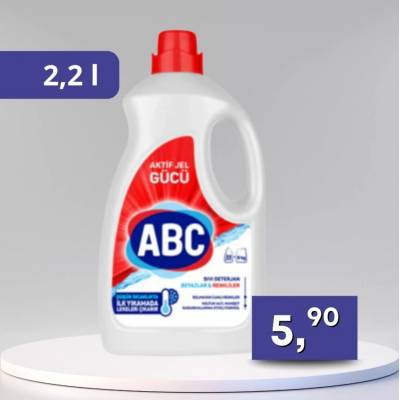 ABC biely a farebný prací gél 2,145 l