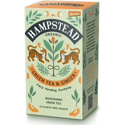 Hampstead Tea BIO Zelený čaj se zázvorem a citronovou trávou 20 ks