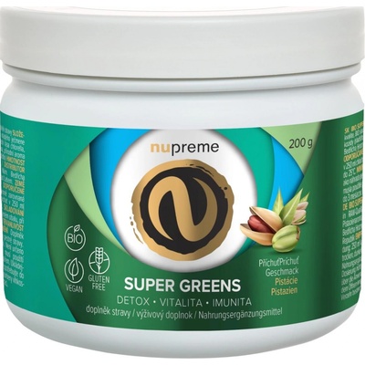 Nupreme Super Greens BIO prášek pro podporu detoxikace organismu Pistachio 200 g