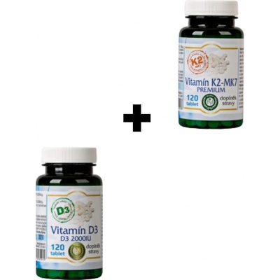 Bio-Detox Balíček Vitamínů K2+D3 120 tablet