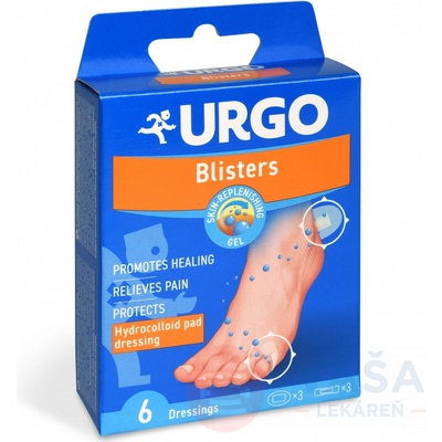 Urgo Blisters Na pľuzgiere 2 velkosti 6 ks
