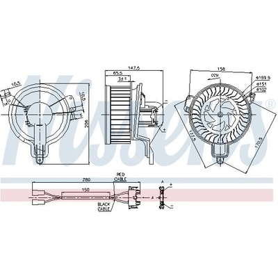 Vnitřní ventilátor NISSENS 87048