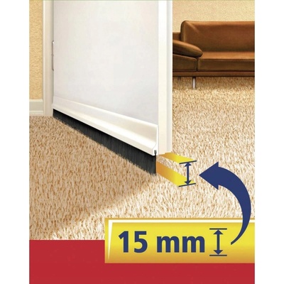 tesamoll® Kartáčová lišta pod dveře na koberce, 1 m × 43 mm Barva: hnědá