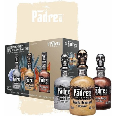 Padre Azul Blanco & Reposado & Aňejo 40% 3 x 0.05 l (set)